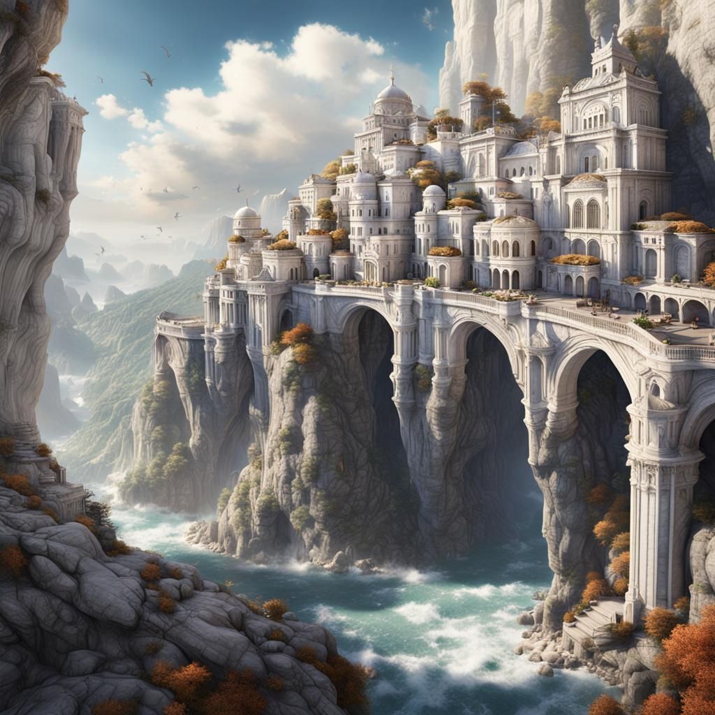 Spectacular Marble City Carved into Cliffside