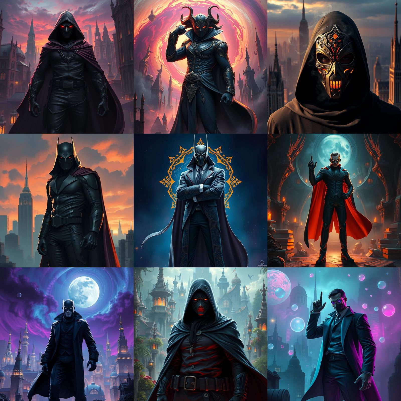 Masked Psychologist Superhero Concept Art