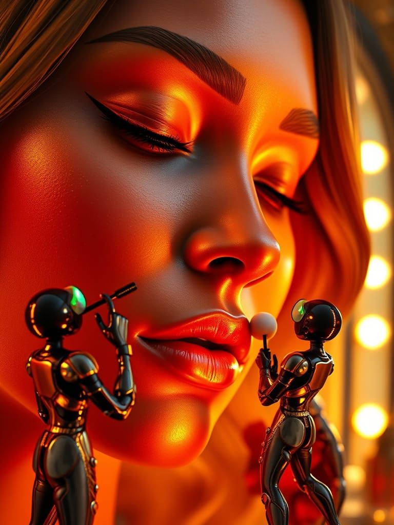 Surreal Art Nouveau Goddess Receives Futuristic Makeup in a ...