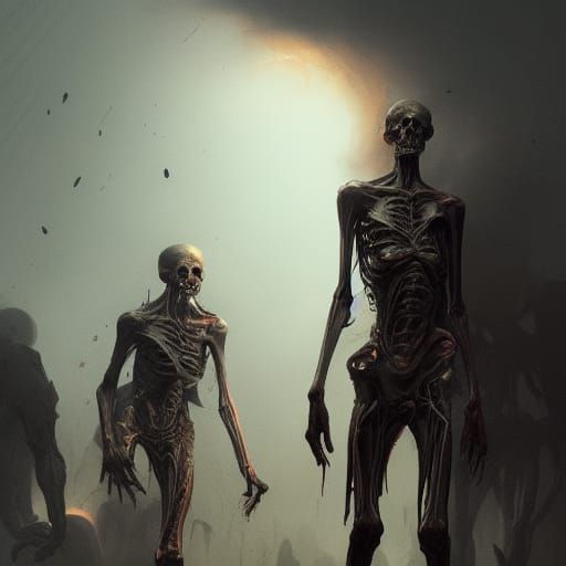 Hyperdetailed Skinless Body in Dark Fantasy Style