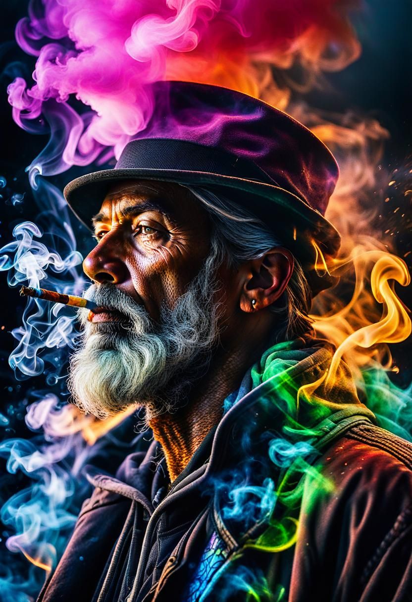 Sorcerers Casting Volatile Magic in Cosmic Graffiti Art