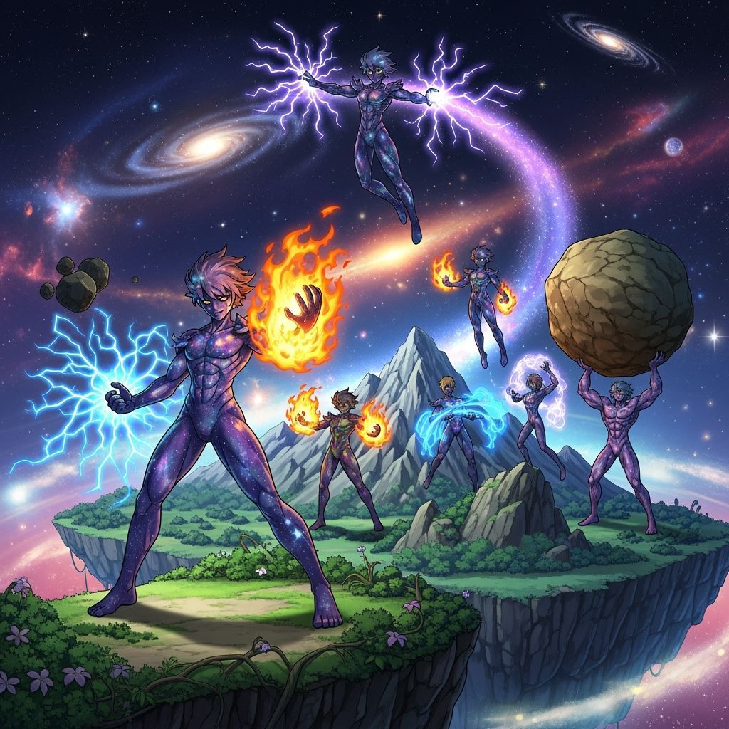 Cosmic Beings Manipulate Plasma on Flying Island