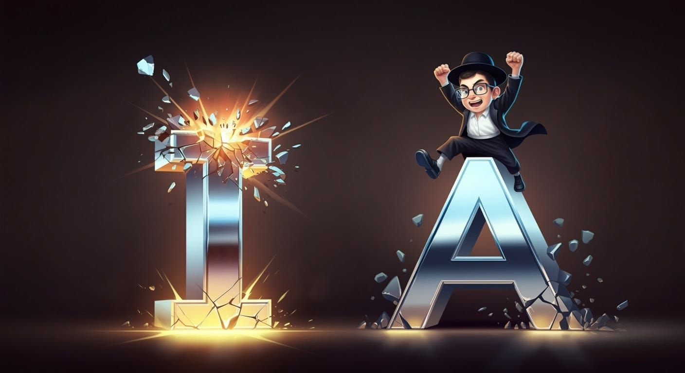 Young Hasidic Hero Smashes Chrome Letters in Epic Digital Co...