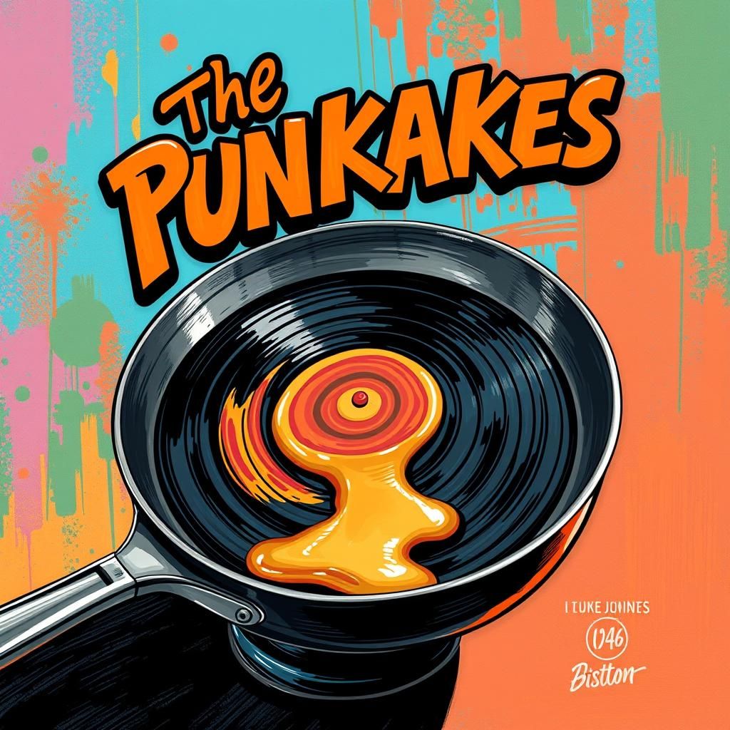Frying Pan Flips Vinyl Record Pancake Art