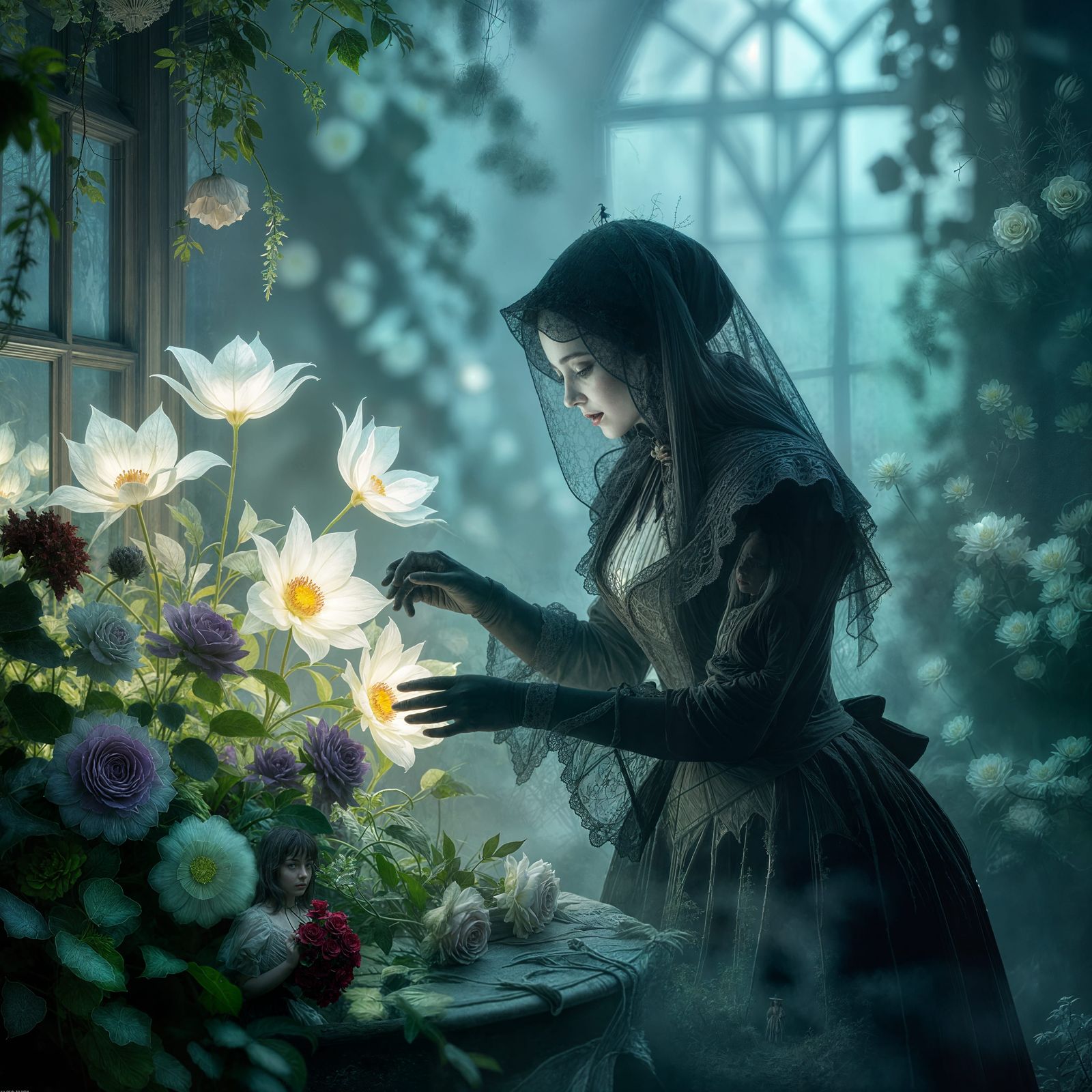 Haunted Victorian Greenhouse with Spectral Botanist