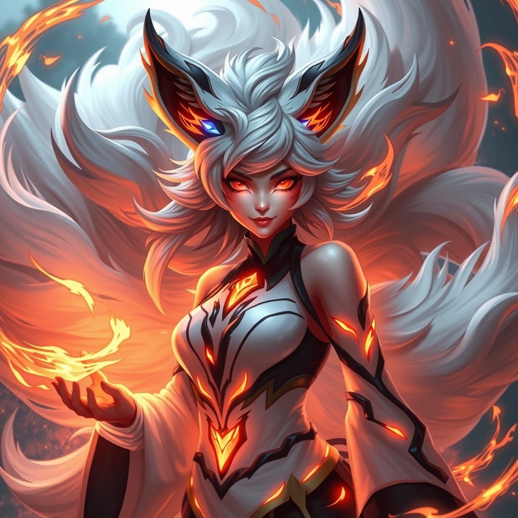 Fox-like Character with Ethereal Foxfire