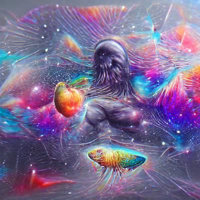 Holographic Astral Cosmic Illustration by Pablo Amaringo