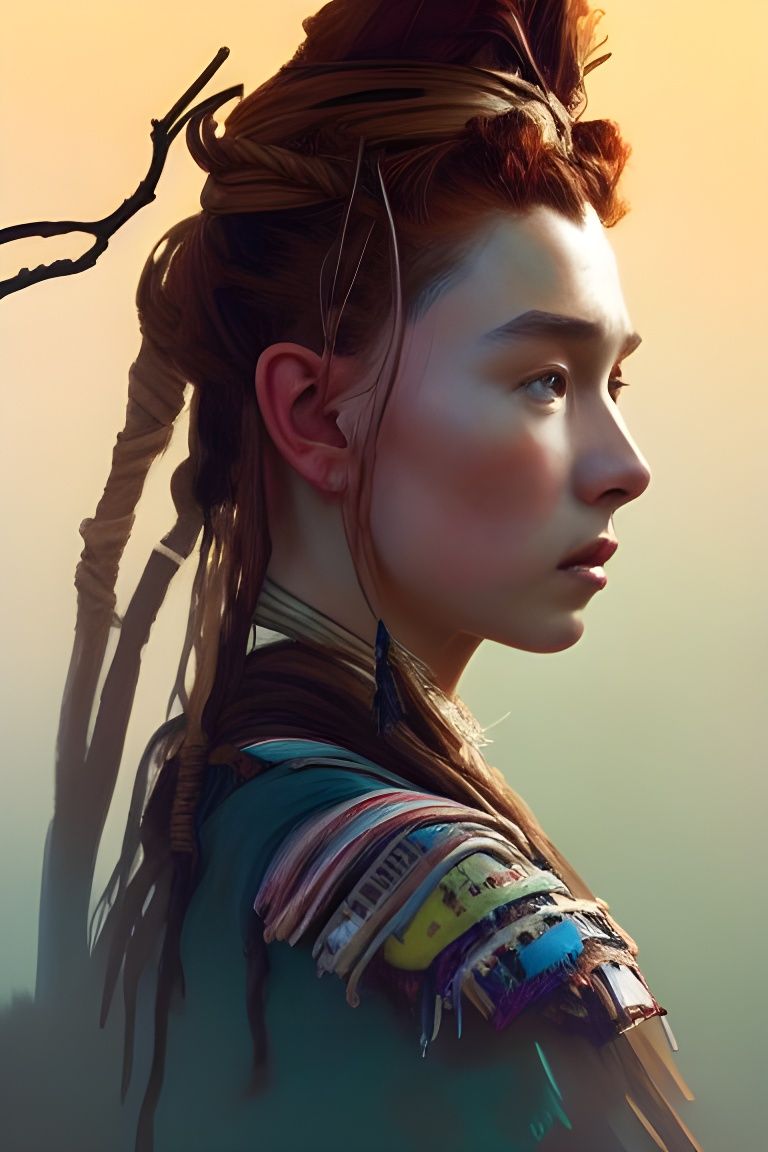 Aloy Portrait in Art Nouveau Style