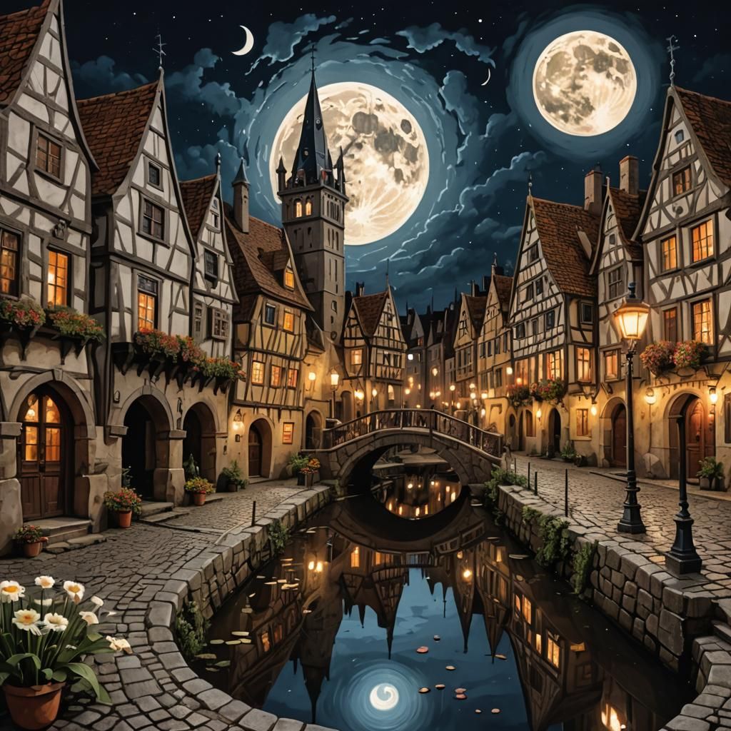 Muddy Medieval Town Square: A Gothic Mud Fantasy