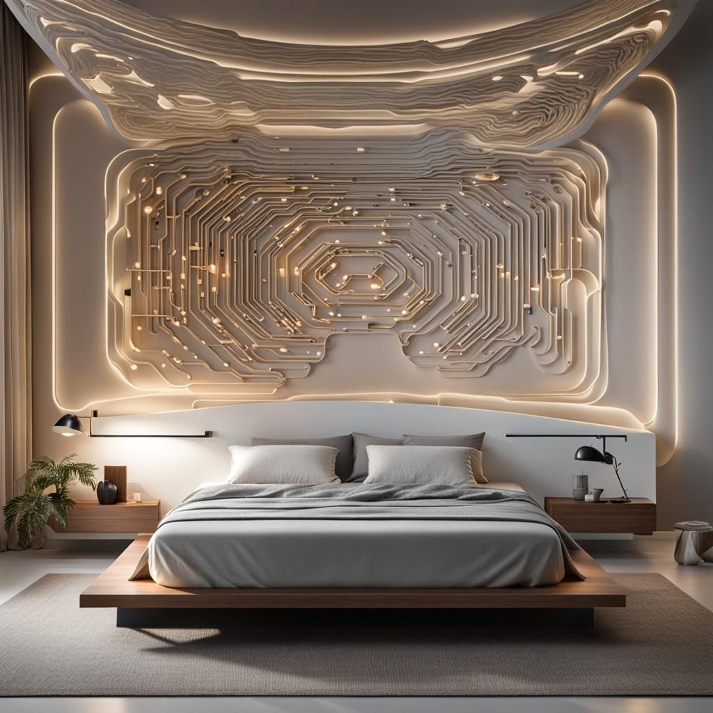 Hi-Tech Smart Bed with Integrated Entertainment System