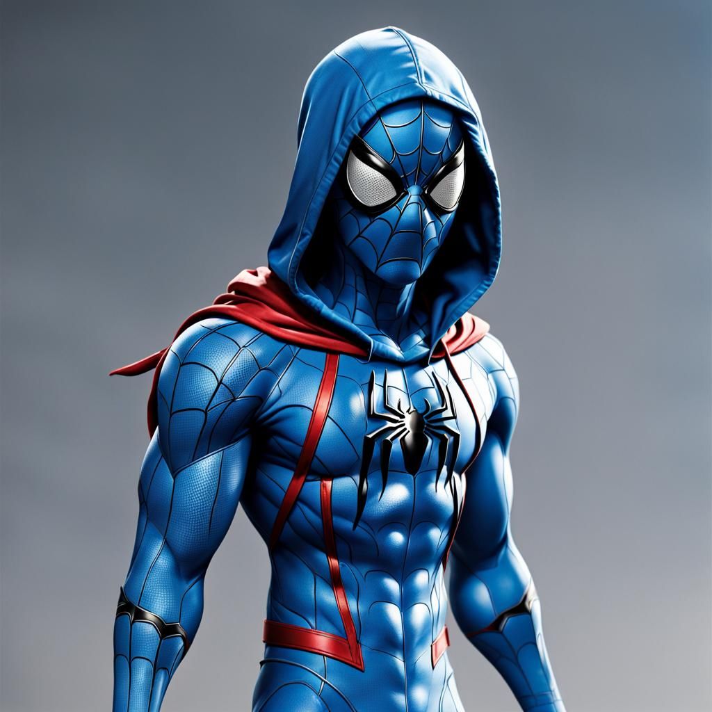 Blue Hooded Spider-Man