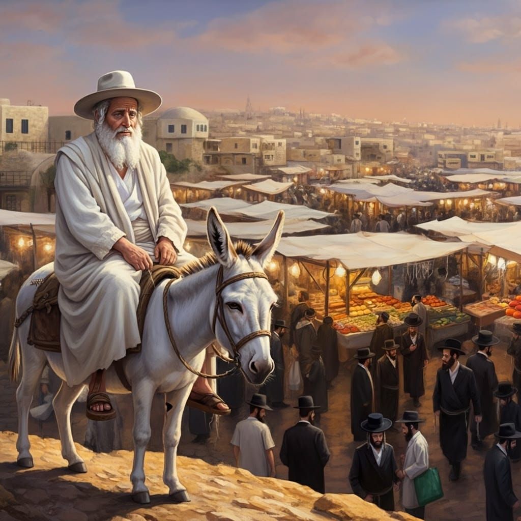 Biblical Figure Contemplates Passover Eve