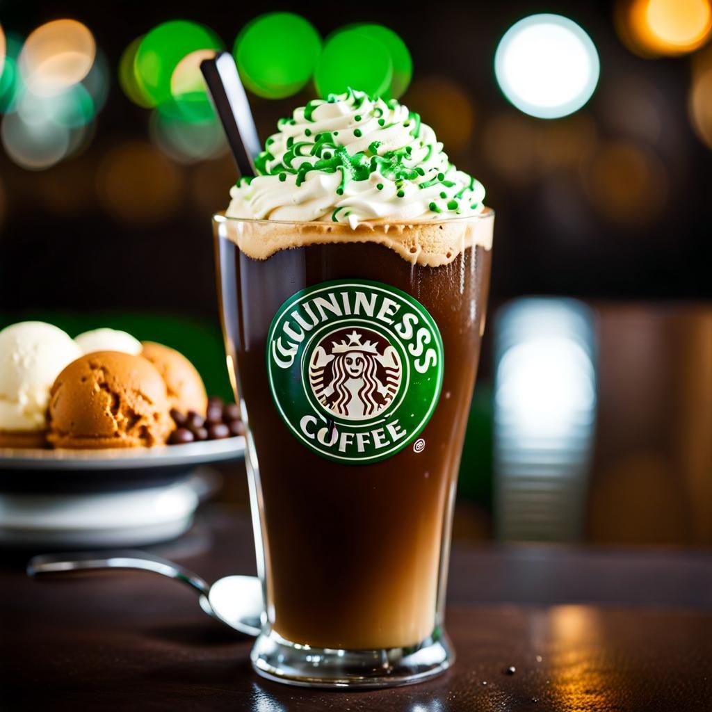 Guinness Coffee Ice Cream Float Still Life