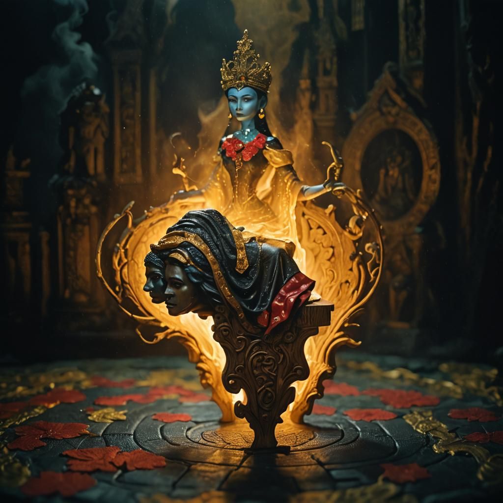 Queen Iikhy and Witches in Dark Film Noir