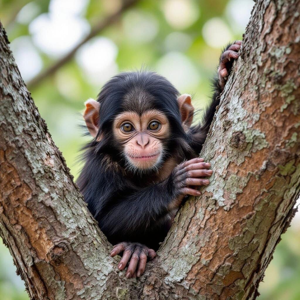 Baby Chimpmunch Stuck in a Tree