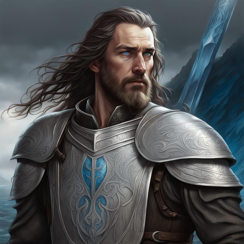 Elendil of Numenor: Epic Dark Fantasy Portrait