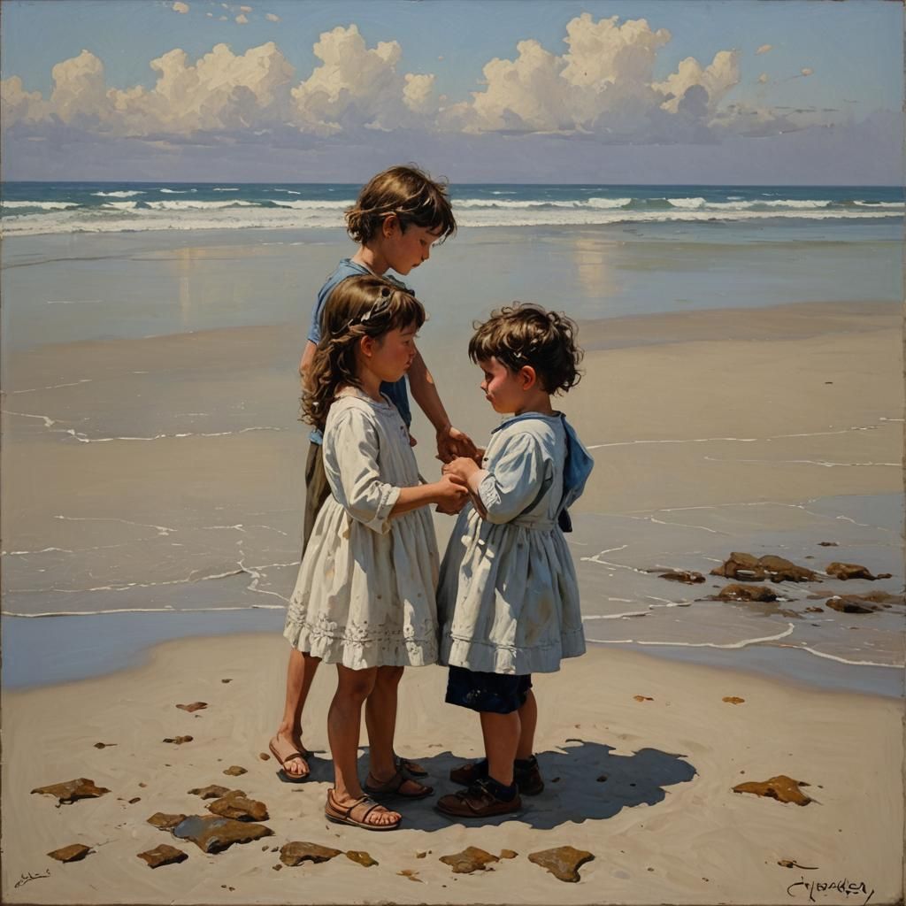 Expressive Oil Painting Conveying Love