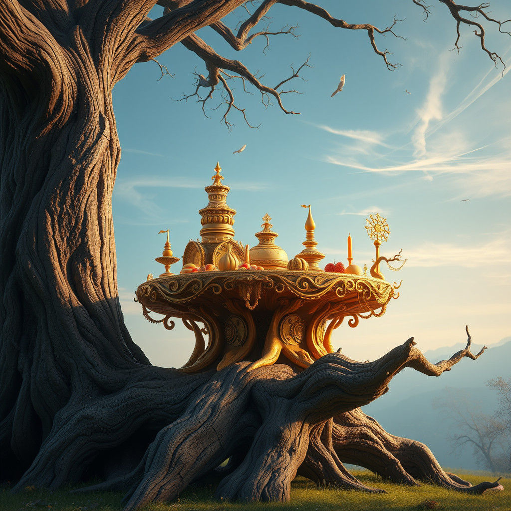 Chocolate Bar on Tree in Renaissance Style