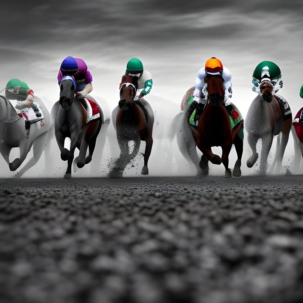 Hyperrealistic Horse Race in Cinematic Style