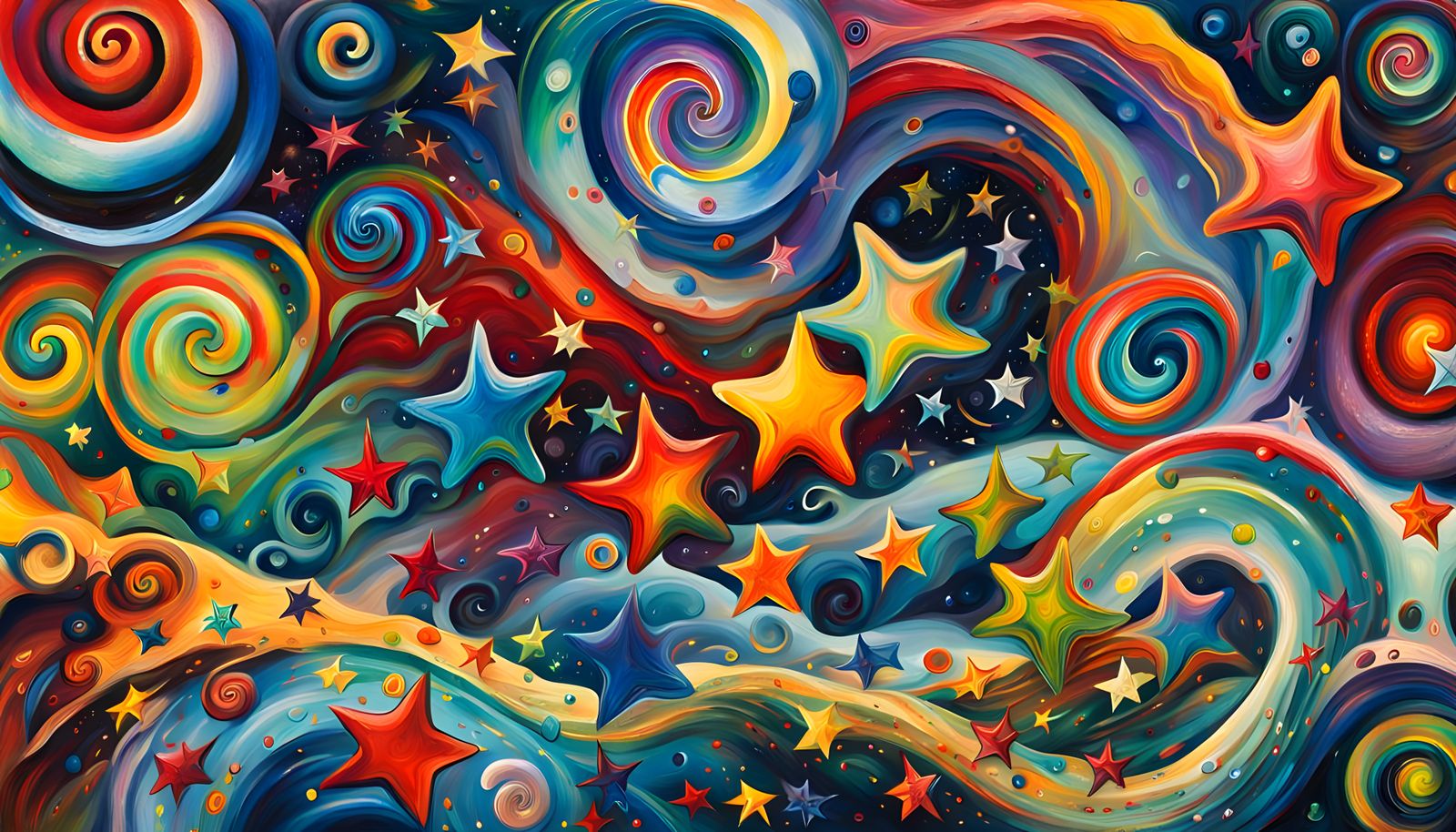 Iridescent Stars Forming in Cosmic Whirlpools