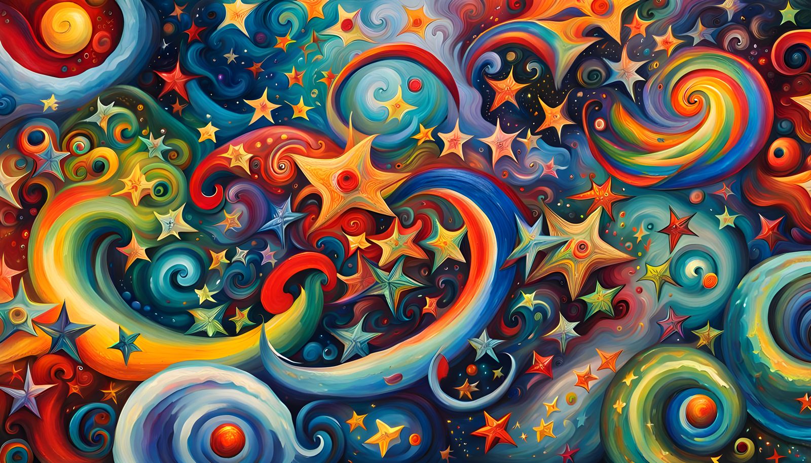 Luminous Star Cluster Formation as Oil Painting