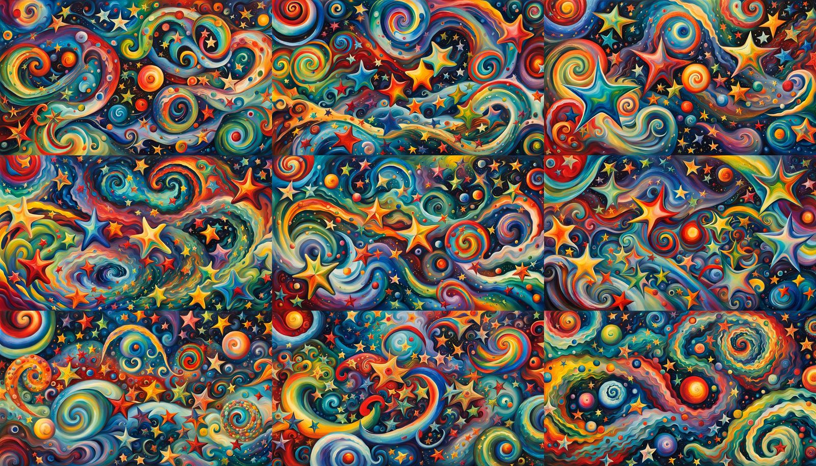 Cosmic Star Cluster Formation as Oil Painting