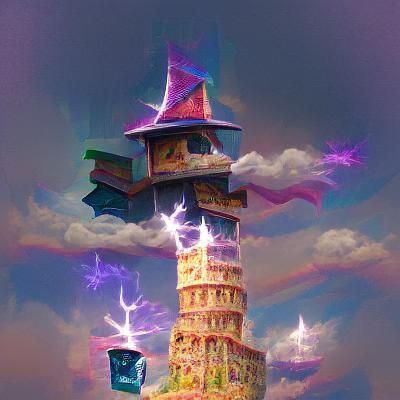 Enchanting Wizard Tower in a Magical Realm