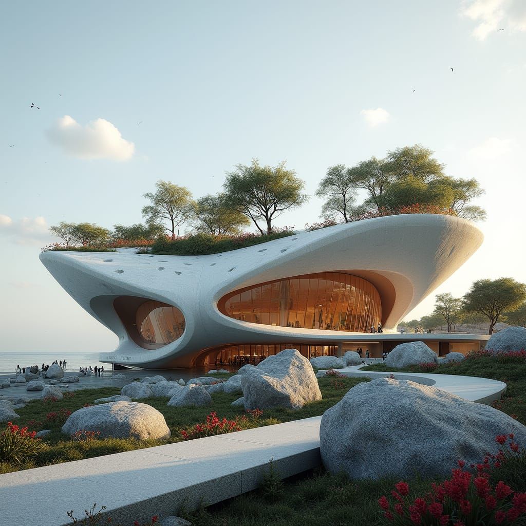 Futuristic Bionic Building with Iranian Geometric Forms