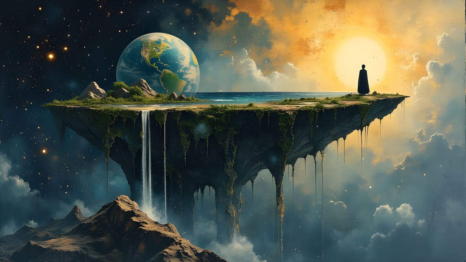 Cosmic Turtle World in Fantasy Space Art