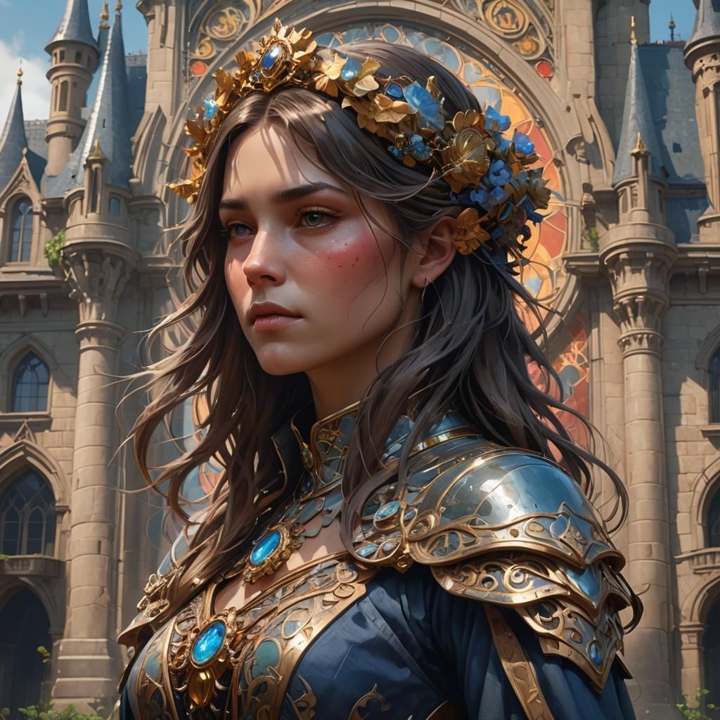Hyperdetailed Castle Portrait with Dynamic Lighting