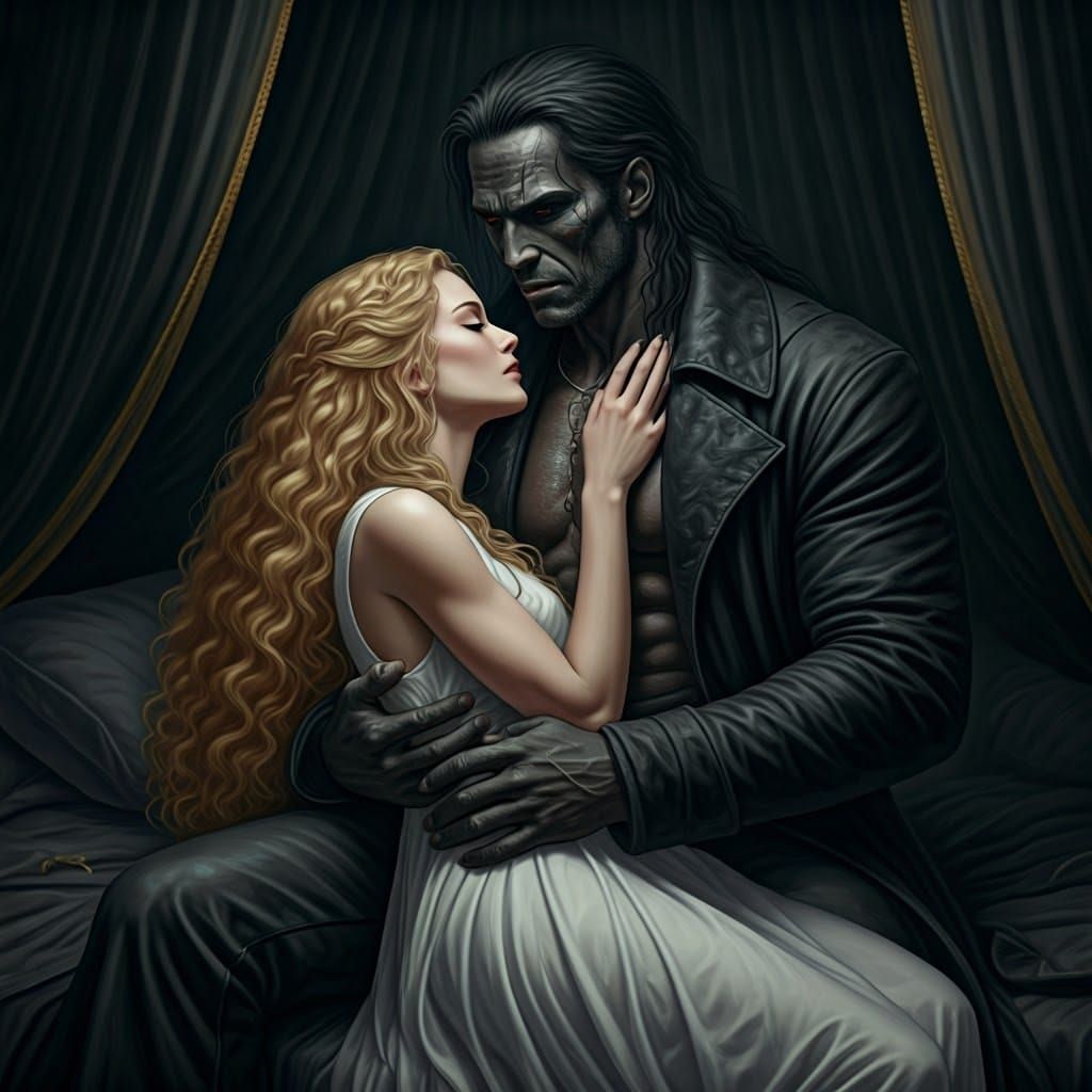 Mysterious Dark Knight with Gothic Romance