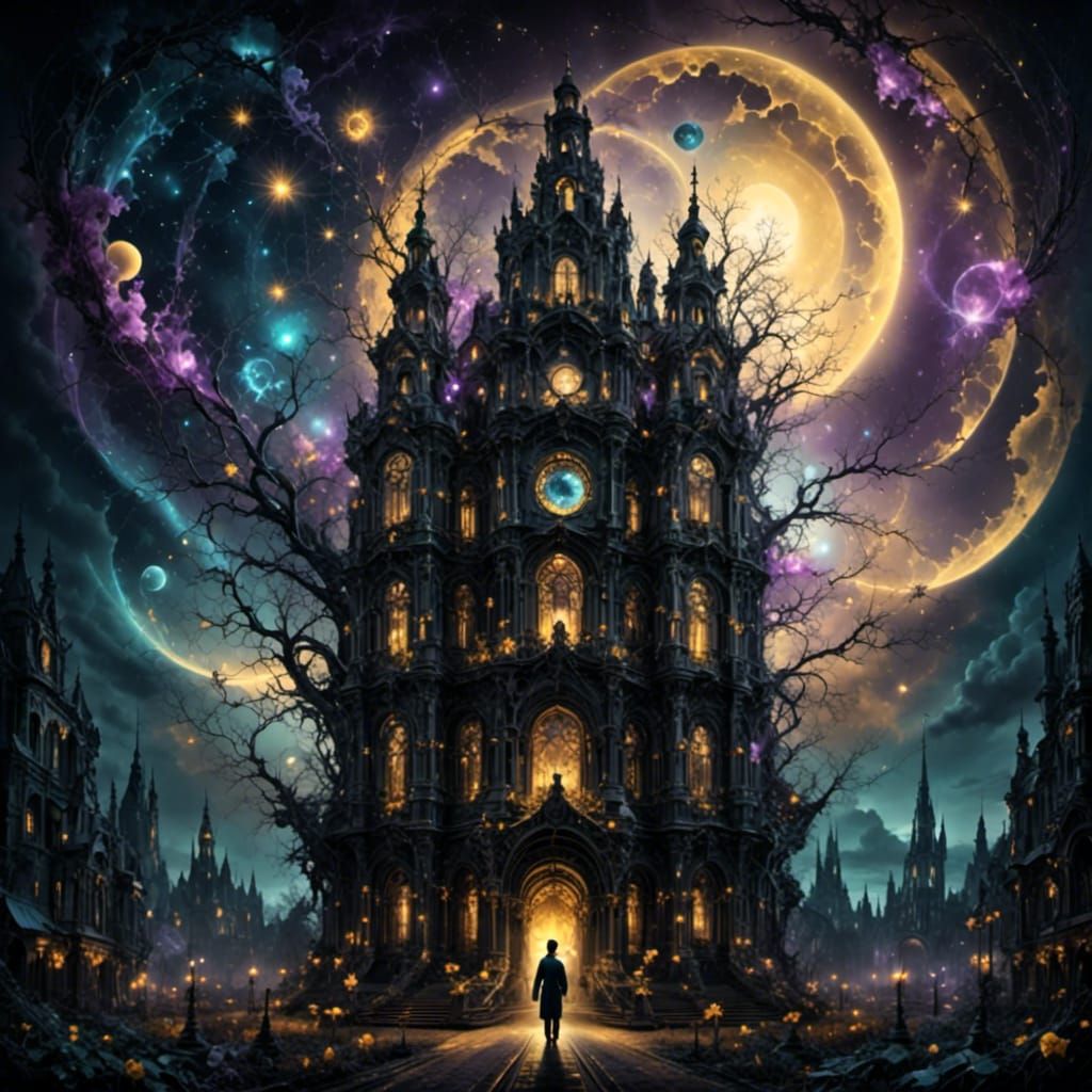 Luminescent Art with Violet Hues