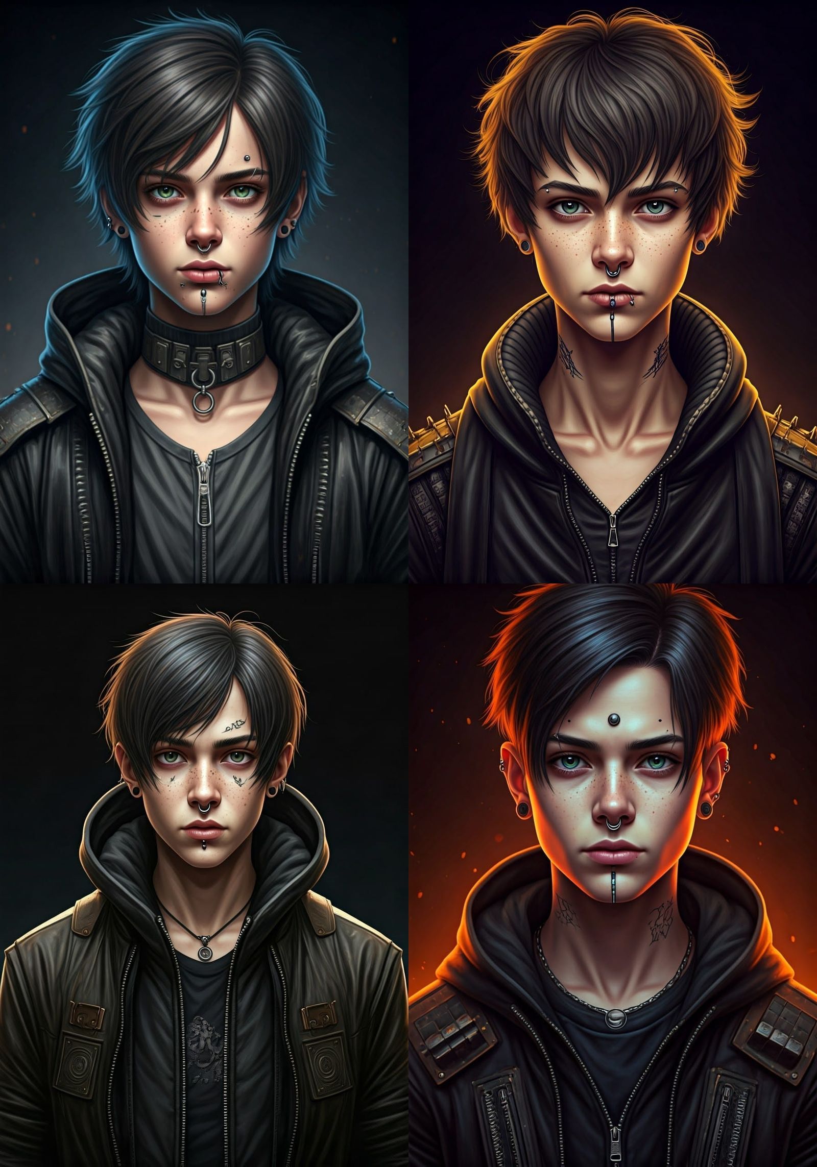 Teenage Urban Warrior in Dystopian Cyberpunk Fantasy