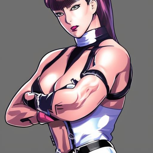 Cynthia Rothrock as C.Viper in Manga Style