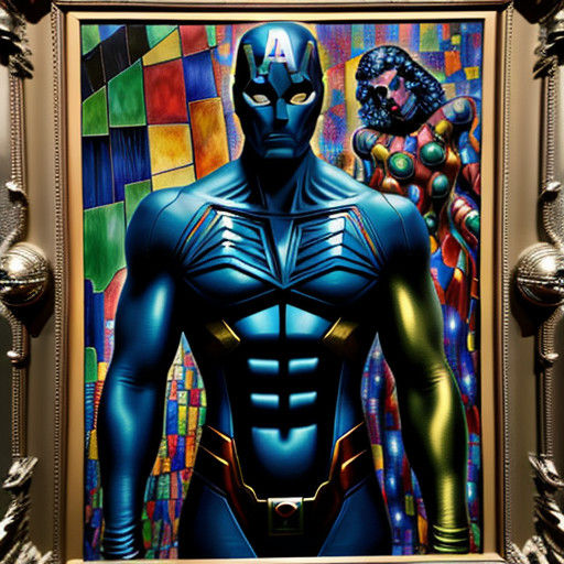 Vibrant Bismuth Marvel Scene in Liminal Space