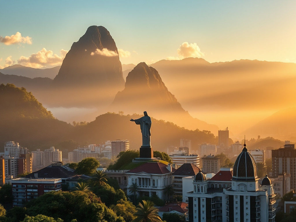 Rio de Janeiro Cityscape with Christ the Redeemer