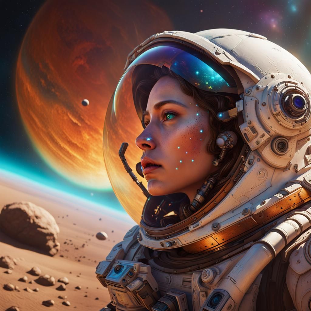 Hyperrealistic Interplanetary Contact: Dramatic Concept Art