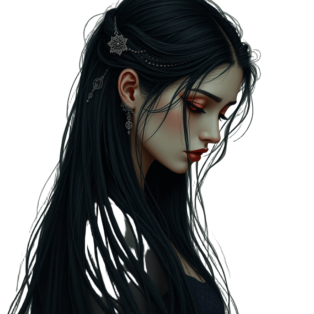 Elegant Sorrow in Red-Eyed Melancholy