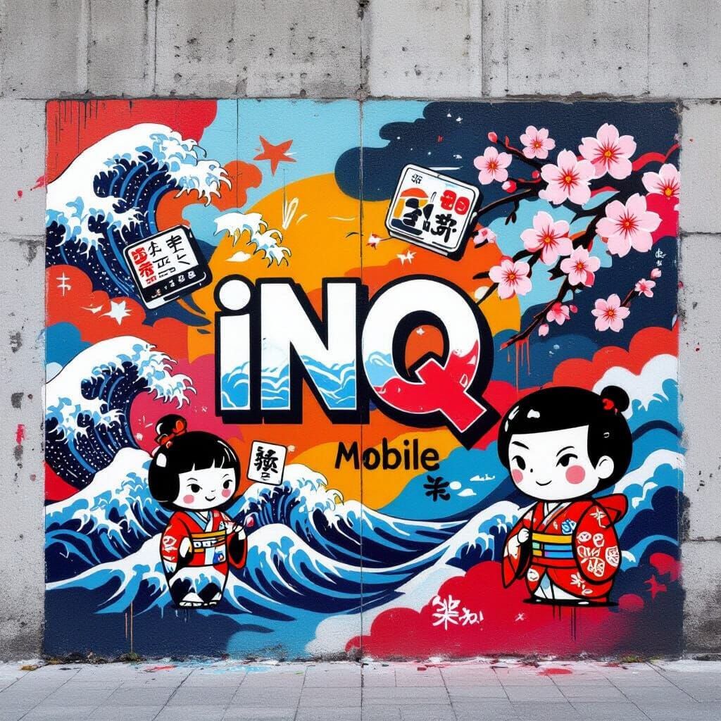 Graffiti Mural: INQ Mobile Meets Japanese Street Art
