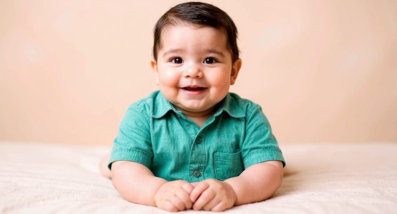 Cute Realistic Baby with Sparkling Eyes