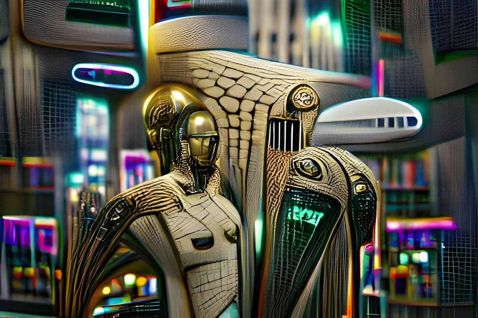 Art Deco Sci-Fi Hyperdetailed Image