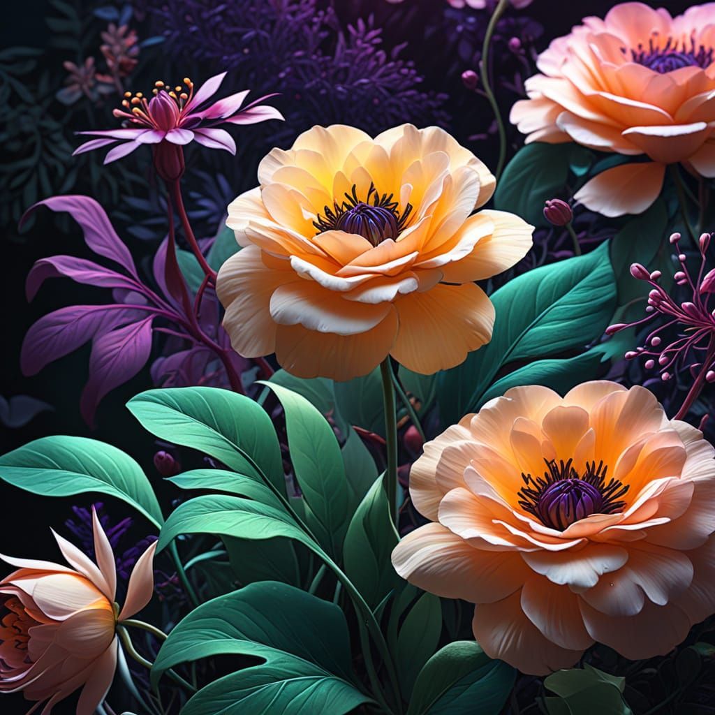 Vibrant Fauvist Florals in Expressionist Style