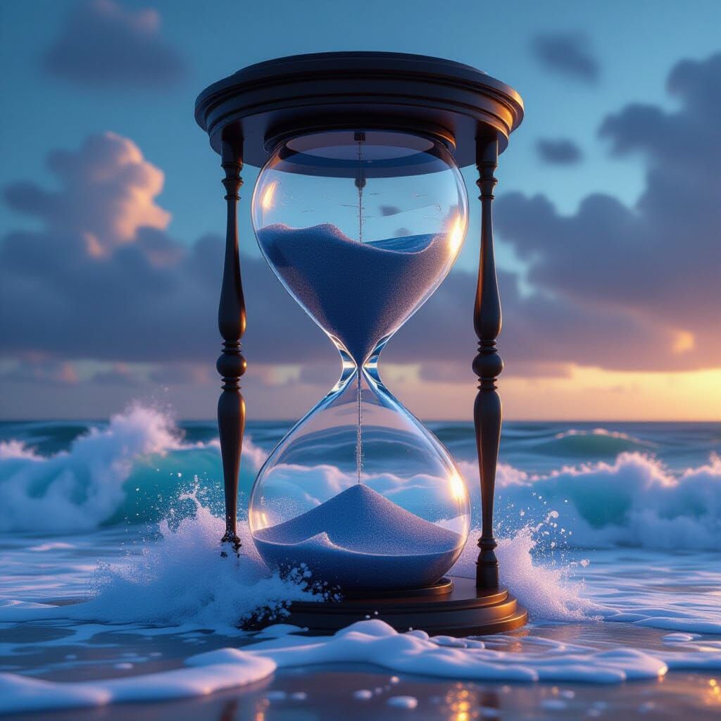 Hourglass Ocean: Turbulent Waves in 3D Style