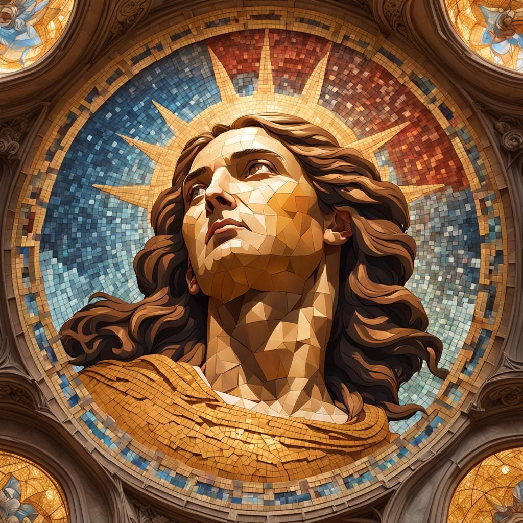 Religious Mosaic Art for Chapel Ceiling