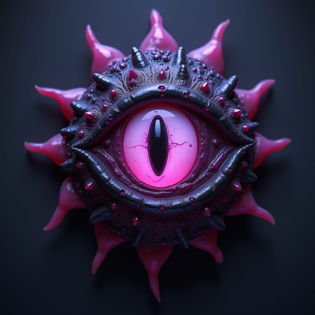 A mystical DROW Amulet, radiating an eerie, malevolent glow, its colors shimmering with a deep, rich purple hue, reminis...