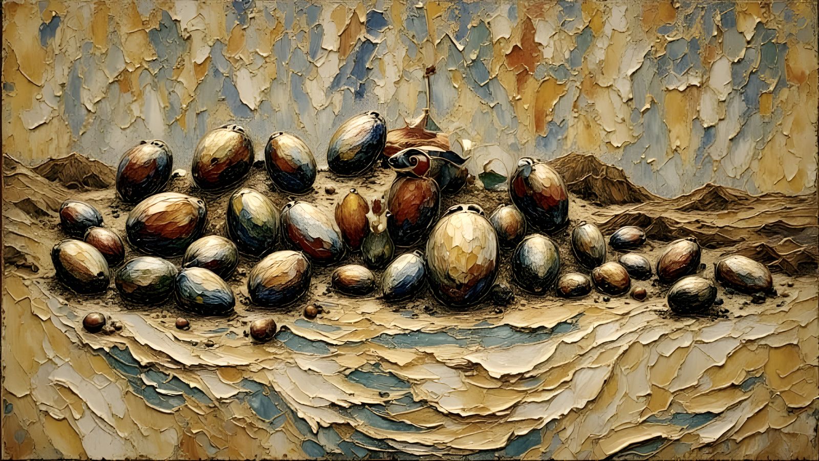 Vibrant Oriental Oil Painting