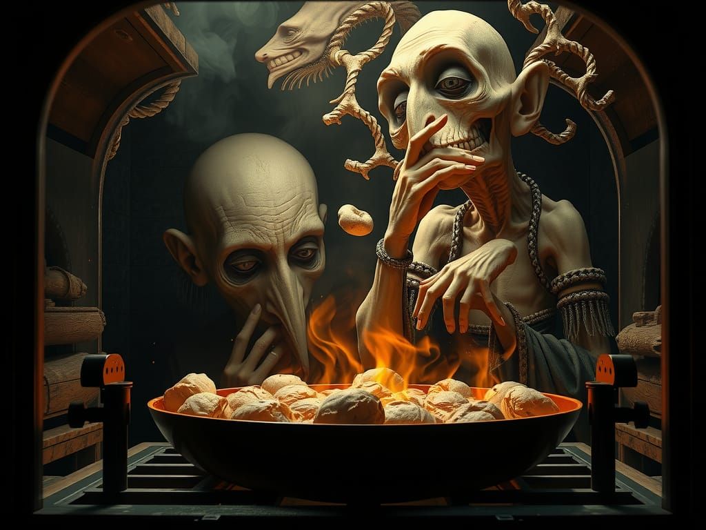 Abstract Wisdom Baking: A Surreal Digital Painting