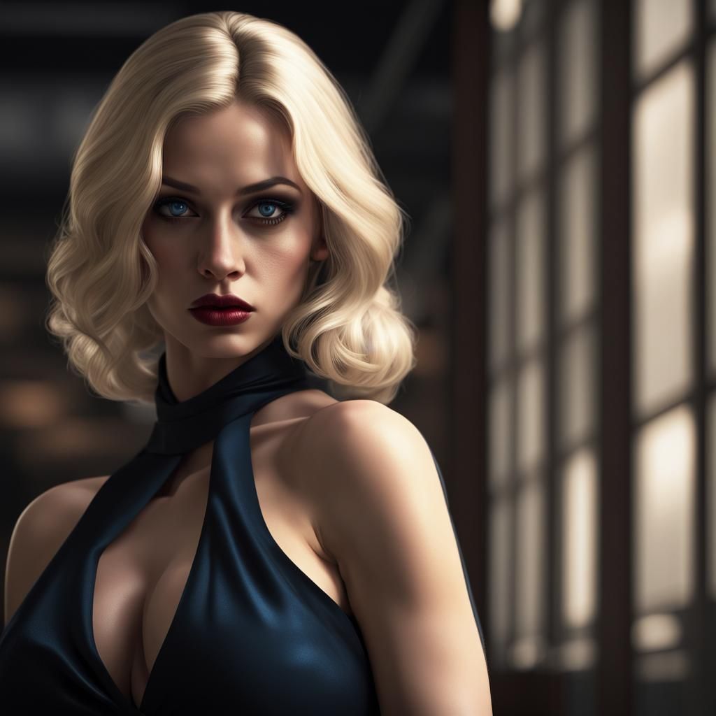 She was a platinum blonde, the kind that made Mae West look ...