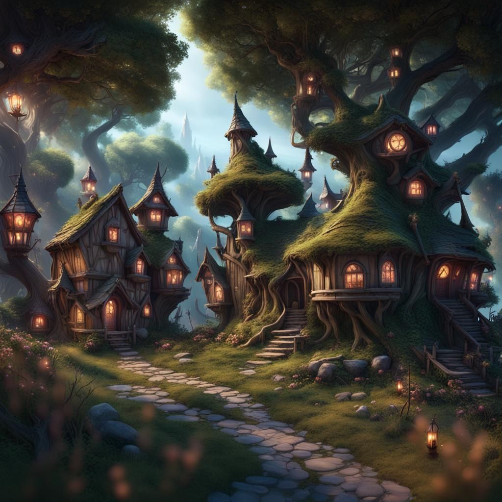 imaginary fairy village