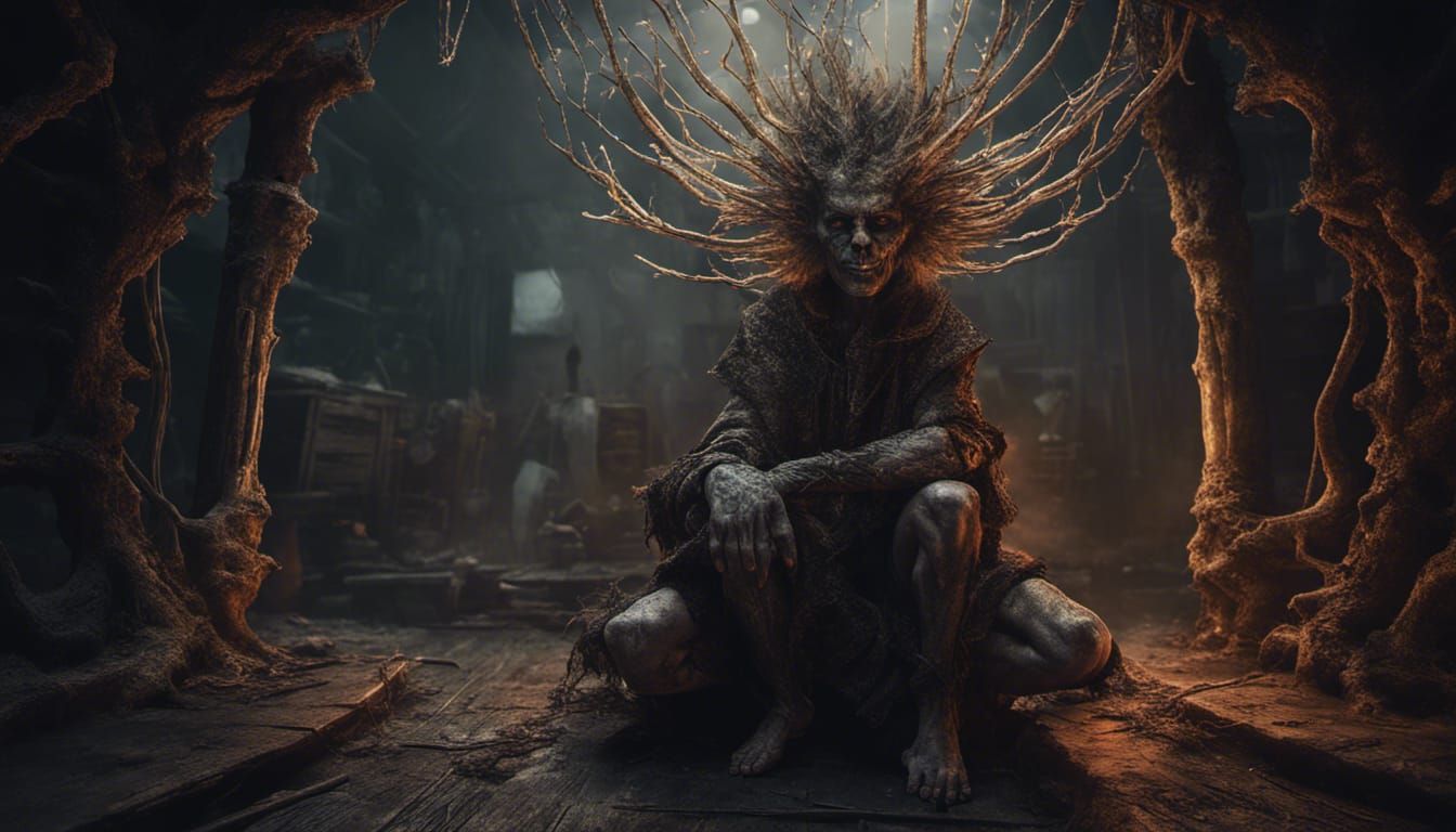 Hyperrealistic Elf with Intricate Details in Dark Fantasy St...